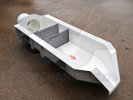 H flume with perforated baffle plates to condition the flow