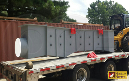 12-inch parshall flume with end adapters and pipe stubs