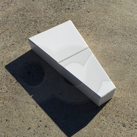 two-piece replacement floor for a 3-inch parshall flume