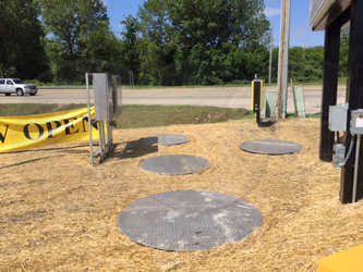 Fiberglass flow measurement manholes for industrial customer