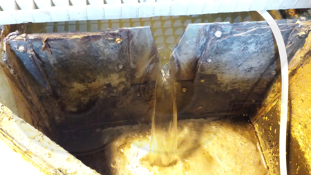 corroded plate steel v-notch weir plate