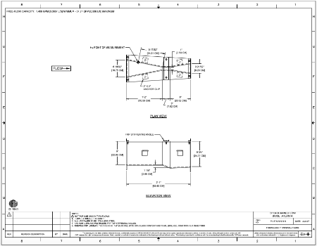 fiberglass 1-inch parshall flume dimensions thumbnail