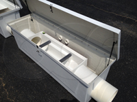 Palmer Bowlus flume in fiberglass enclosure
