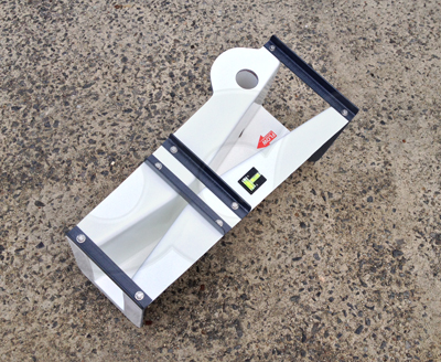 Fiberglass 1-inch Parshall flume with probe well manufactured by Openchannelflow