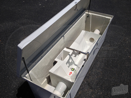 Fiberglass flume enclosure packaged monitoring station