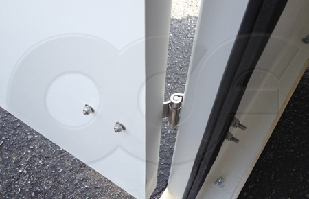 consistent door and door frame on a Fiberglass Sampling Building from Openchannelflow