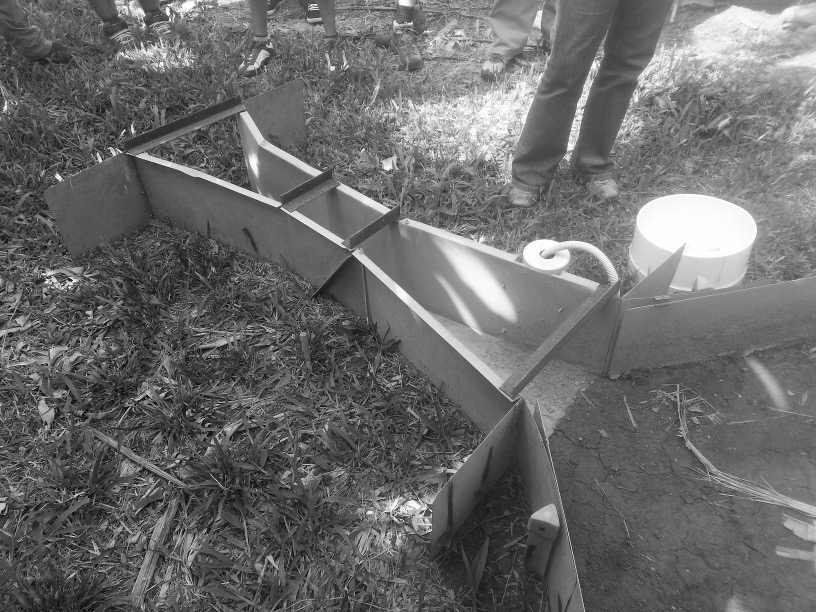 wing walls on a Parshall flume