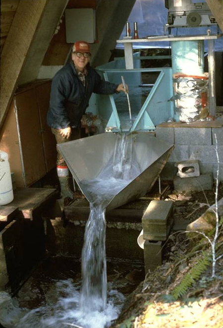 Experiment Station H flume with approach section