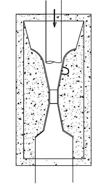 inadequate flow conditiing of piped flow entering a parshall flume