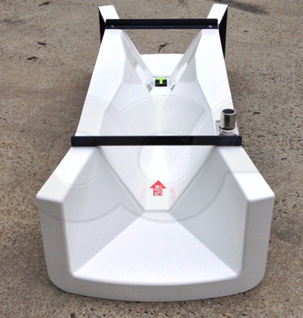 Trapezoidal flume with staged end adapters