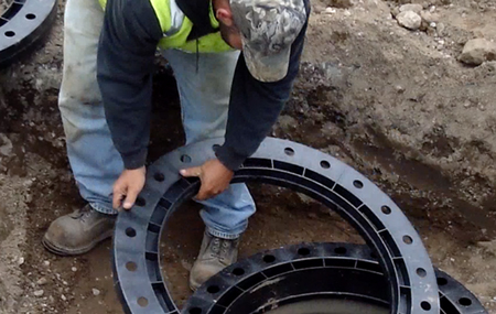 Ladtech HDPE manhole risers - grade rings
