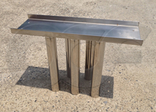 Large stainless steel Tranquilizer Rack for placement upstream of a Palmer Bowlus Flume