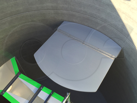 fiberglass Equipment Shelf mounted in a Packaged Metering Manhole