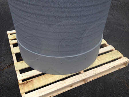 Fiberglass manhole extension - slip flange detail