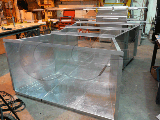 multi-piece Cutthroat flume for the Bureau of Reclamation - Atlanta metal fabrication