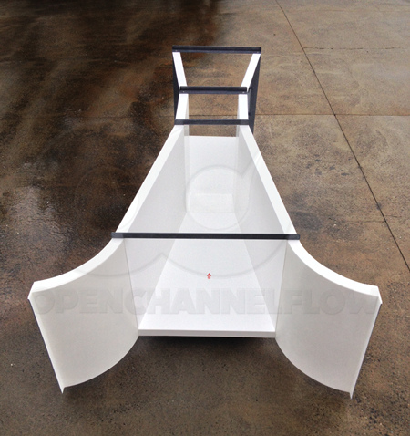 Fiberglass 18-inch Parshall flume made by Openchannelflow