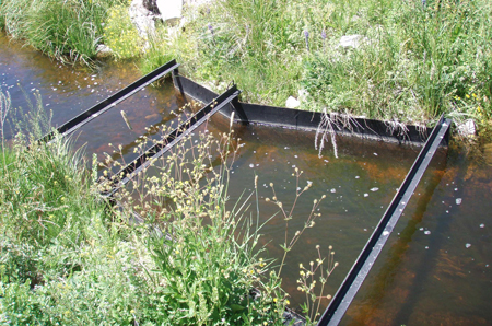 submerged painted steel irrigation Cutthroat Flume