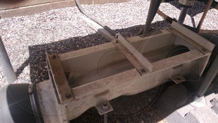 Palmer Bowlus flume accurately measuring industrial discharge 