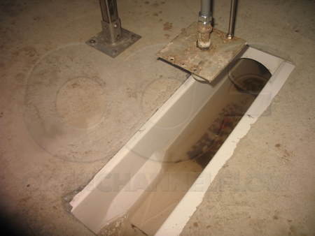 completed installation of a Palmer Bowlus flume