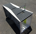 Openchannelflow fiberglass Parshall flume with grating - ultrasonic bracket - staff gauge