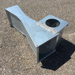 galvanized parshall flume with stiling well and cover