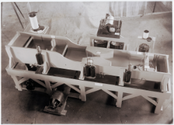 improved venturi flume during development by Dr Parshall