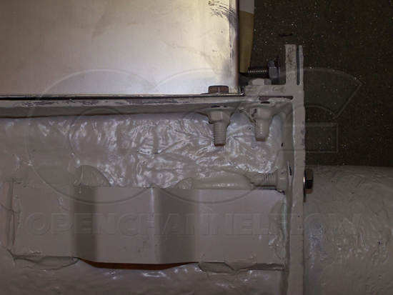 poorly constructed fiberglass (FRP) Palmer Bowlus flume