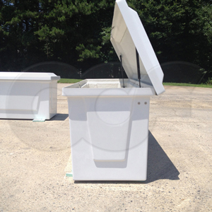 side view of Redstone Fiberglass Equipment Enclosure from Openchannelflow