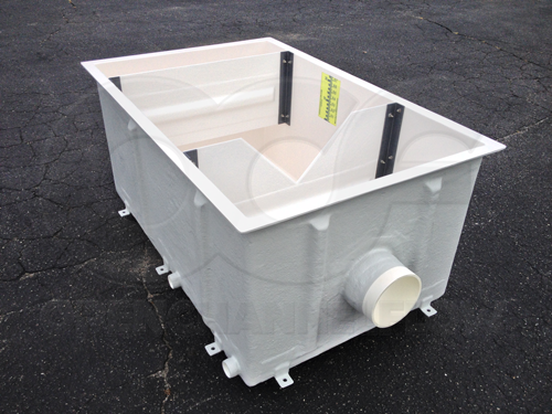 fiberglass Weir Box for below grade - shallow burial - monitoring of dam seepage