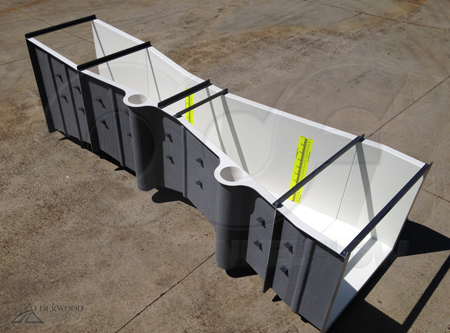 custom Shaped inlet / outlet Transitions on a 24-inch Parshall flume