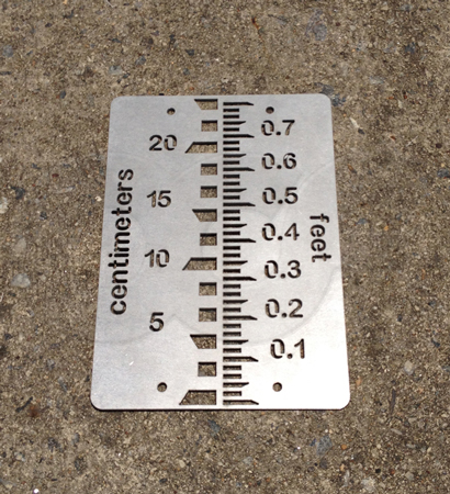 Rigid Stainless Steel Staff Gauge 