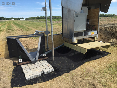 H flume with black gel coat for cold weather flow monitoring