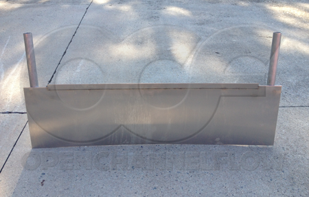 Stainless steel rectangular weir for water rights flow measurement