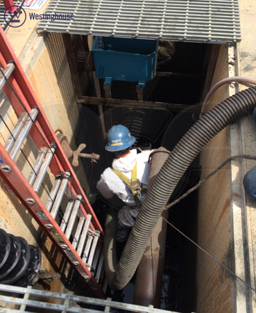 weir box installed in a confined - tight space