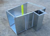 stilling well on a galvanized steel Montana flume