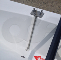 bubbler tube mounted in Trapezoidal flume