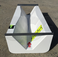 v-shaped cross-section of the Trapezoidal flume