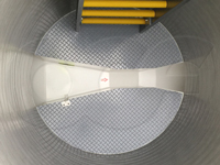 fiberglass bench in an Openchannelflow parshall flume flow metering manhole